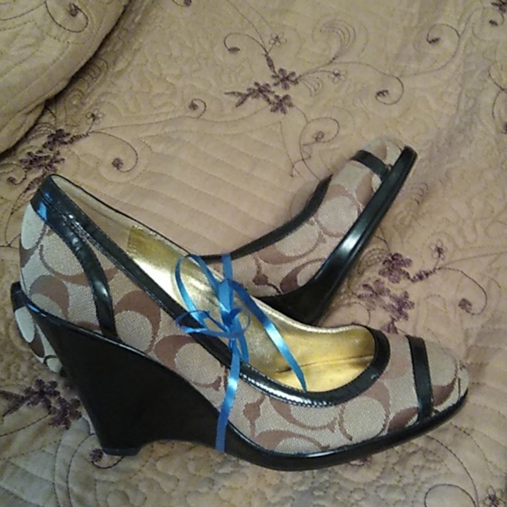 Coach wedge heels